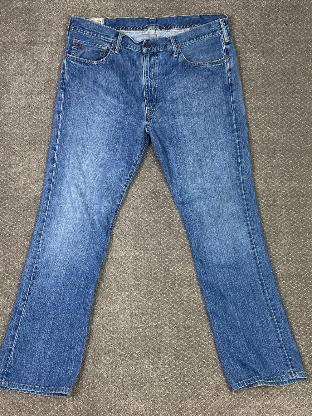 Polo Ralph Lauren Hampton Straight Selvedge Jeans Mens 38Tx36 Fits 39x32 Denim
